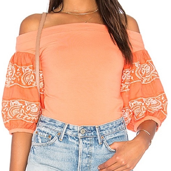 🆕 *SALE* Free People Off Shoulder Puffy Sleeves - Picture 2 of 2